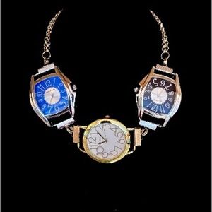 Handmade, watch, choker necklace